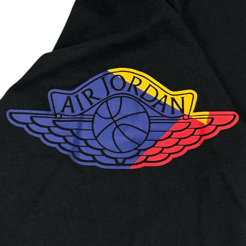 Air Jordan Men’s 2XL Speed To Market 23 Black Long Sleeve Rainbow Graphics